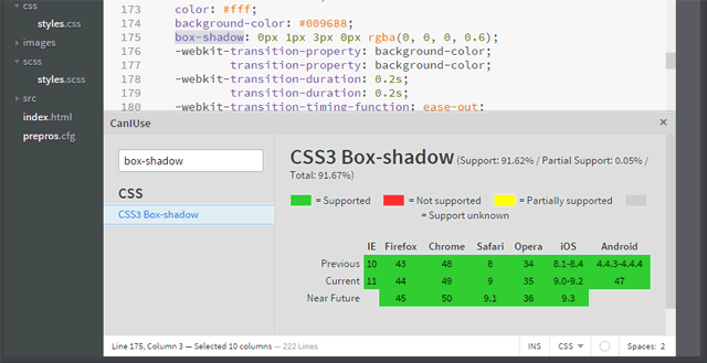 brackets-extension-caniuse